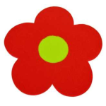 SOTTOPIATTO FIORE ROSSO/VERDE CM. 38