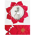 SOTTO PIATTO 40X40 RIC STELLA ROSSO