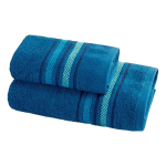SET 1+1 ASCIUGAMANO E OSPITE ZUCCHI RAILWAY BLU 