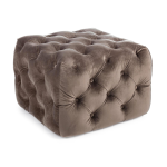 POUF EVAN VELLUTO TORTORA S