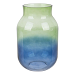 VASO VETRO LUNAR VERDE-AZZURRO H30