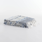 TELO MARE LETTINO 75X190 RIGATO BLU