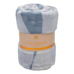 PLAID COPERTA IN PILE CORAL LAURA BIAGIOTTI 210X240 ARALIA GRIGIO/AVIO