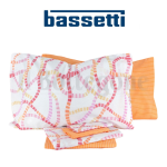 COMPLETO LENZUOLA LETTO SINGOLO BASSETTI RIBBON ARANCIO 