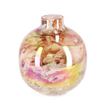 VASO VETRO MARALA BOMBATO ARANCIO H 19