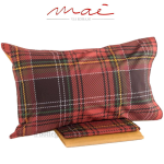 COMPLETO LENZUOLA COPRILETTO MATRIMONIALE TARTAN OCRA