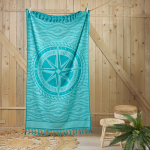 TELO MARE MICROSPUGNA 90X165 WIND ROSE ACQUA 