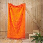 TELO MARE MICROSPUGNA 90X165 WIND ROSE ARANCIO 
