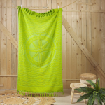 TELO MARE MICROSPUGNA 90X165 WIND ROSE VERDE 