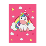 PLAID COPERTA PILE UNICORNO