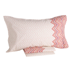 COMPLETO LENZUOLA LETTO SINGOLO CHEVRON PERCALLE