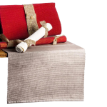 RUNNER TAVOLA LUREX RIBS CREMA/ORO 