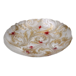 PIATTO CENTROTAVOLA VETRO ARMONY ORO BIANCO 