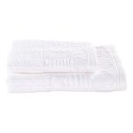 SET 1+1 ASCIUGAMANO E OSPITE GNOMI JACQUARD BIANCO 