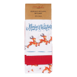 SET 3 STROFINACCI NATALE SANTA SLEIGH 
