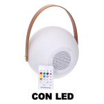 LAMPADA LED CON CASSA BLUETOOTH TONDO BIANCO 