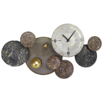 QUADRO METALLO CON OROLOGIO MULTICOLOR 