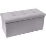 POUF DOUBLE VELVET 76X34X34 GRIGIO 