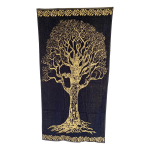TELO MARE JACQUARD BLACK TREE 90X165 