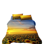 COMPLETO LENZUOLA COPRILETTO MATRIMONIALE SOGNI D'ORO GIRASOLI