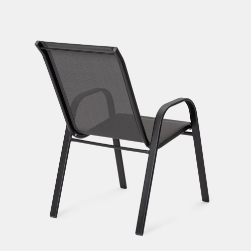 SEDIA CON BRACCIOLI MENFI NERO 