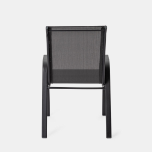 SEDIA CON BRACCIOLI MENFI NERO 