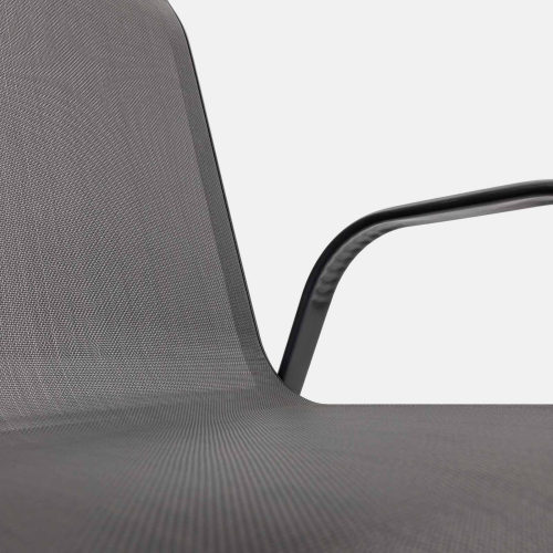 SEDIA CON BRACCIOLI MENFI NERO 