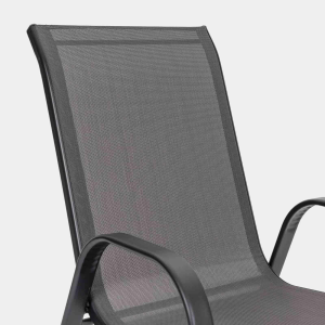 SEDIA CON BRACCIOLI MENFI NERO 