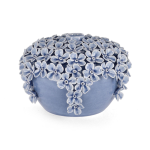 VASO DECORATIVO TREASURE BOMBATO AZZURRO 