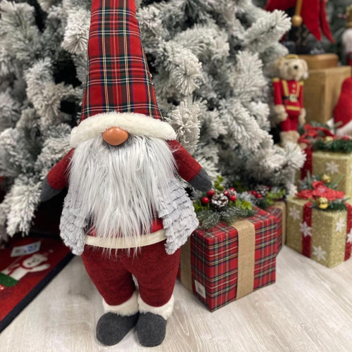 GNOMO NATALIZIO FERDI 150 CM IN MORBIDO TESSUTO 