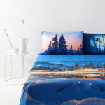 COMPLETO LENZUOLA LETTO SINGOLO BASSETTI IMAGINE MOUNTAIN LODGE
