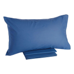 COMPLETO LENZUOLA LETTO FRANCESE IN COLORS PERCALLE BLU INCHIOSTRO