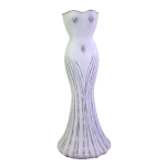 PORTAVASO RESINA VESTITO BIANCO ANTICO 55X55X140