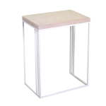 COLONNINA METALLO LUCILLA RETTANGOLARE BIANCO 48X32XH63