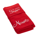 SET ASCIUGAMANO E OSPITE SPUGNA RICAMATI IL MIO SUPER NONNO ROSSO
