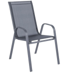SEDIA CON BRACCIOLI MENFI GRIGIO 