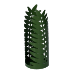 PORTABICCHIERI METALLO FOGLIA ALLORO VERDE