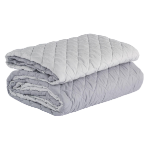 COPRILETTO TRAPUNTATO MATRIMONIALE IN COLORS ANTRACITE/PERLA