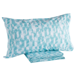 COMPLETO LENZUOLA MATRIMONIALE CUBRIK PERCALLE ACQUA