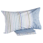 COMPLETO LENZUOLA LETTO SINGOLO MAJESTIC PERCALLE BLU