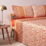 COMPLETO LENZUOLA MATRIMONIALE BASSETTI NAIROBI ROSSO