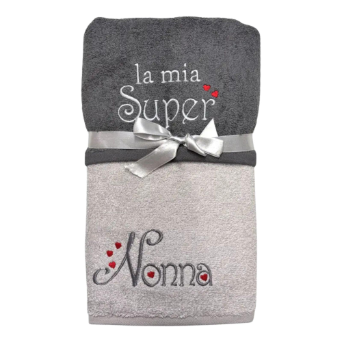 Set Asciugamani Regalo Per Nonna E Mamma – Strofinacci Decorativi In Microfibra 40x61 Cm Con Tema Famiglia, Regalo Per Festa Della Mamma, Compleanno, Natale