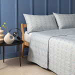 COMPLETO LENZUOLA MATRIMONIALE MESH BLU
