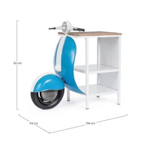 CONSOLLE BAR VESPA BLU