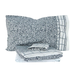 COMPLETO LENZUOLA MATRIMONIALE FLANELLA JANINE BLU