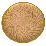 PIATTO CENTROTAVOLA LEGNO TONDO ROSA