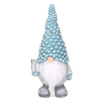 GNOMO RESINA AZZURRO CON LED CM 21,5X47