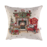 FODERA CUSCINO 45X45 GOBELIN NATALE CAMINO