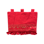 COPRIFORNO CON VOLANT IMBOTTITO JINGLE BELLS ROSSO