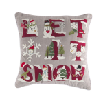 FODERINA CUSCINO ARREDO NATALE XMAS TIME LET IT SNOW 42X42